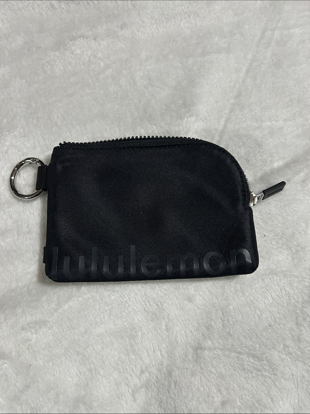 lululemon athletica Black Zip Coin Pouch with Keyring